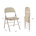 StockMAX Leather Folding Chair for Events and Home Use(set of 2)