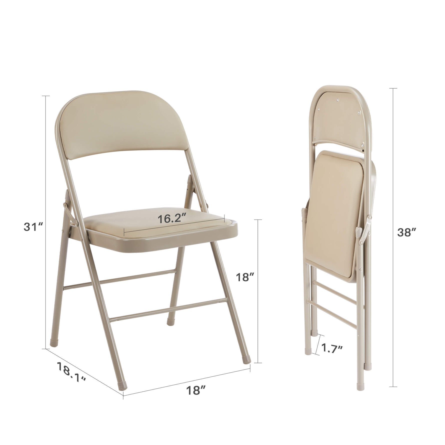 StockMAX Leather Folding Chair for Events and Home Use(set of 2)