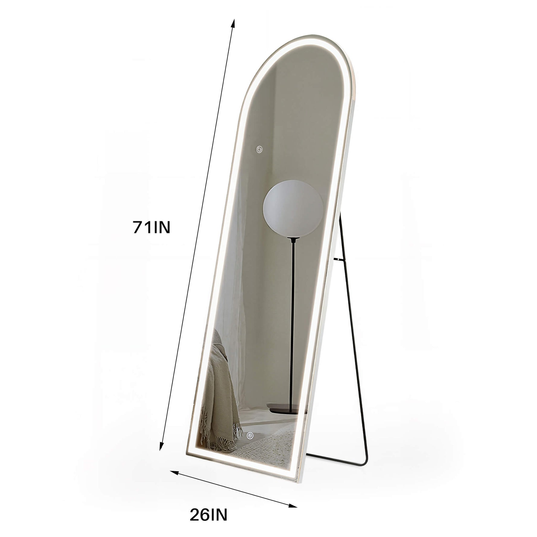 StockMAX Tri-colour LED Illuminated Mirror for Indoors