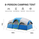 StockMAX 8‑Person Family Camping Tent for Outdoor Camping