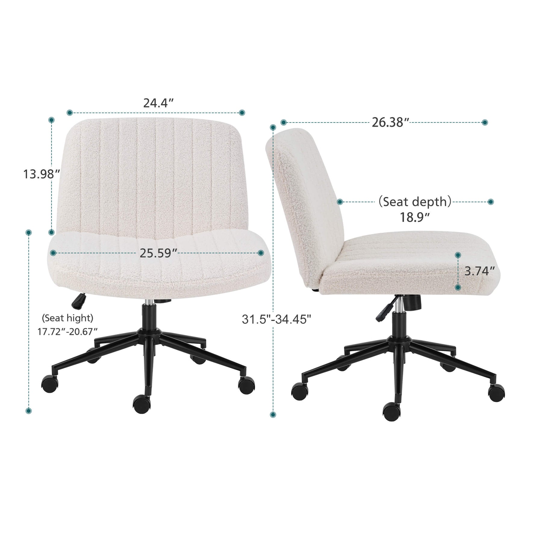 StockMAX Armless Plank Chair, Adjustable, for Bedroom