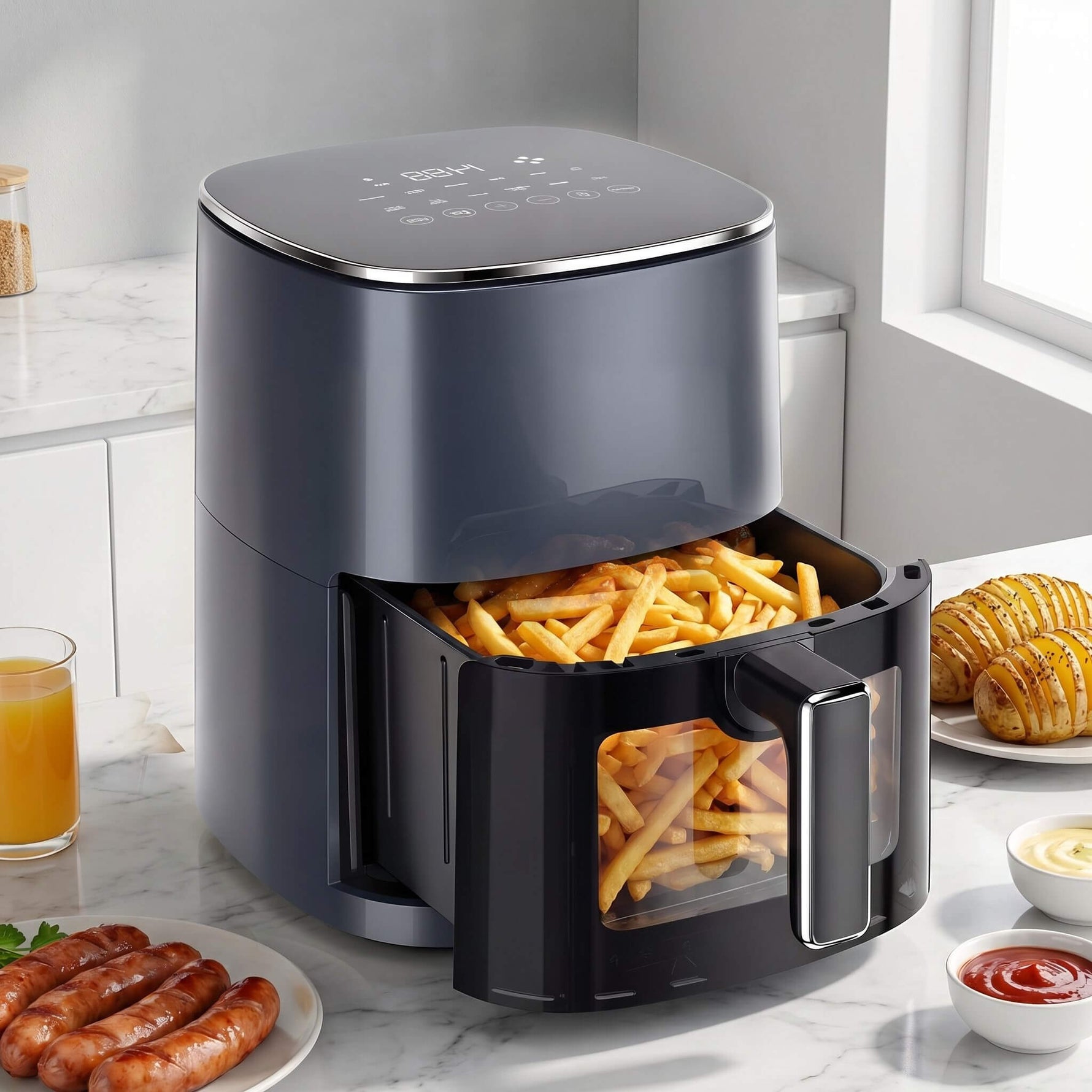 StockMAX 12-in-1 Compact Air Fryer 6 Qt with Window