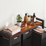 StockMAX Rolling Laundry Basket with Shelf with Multiple Drawers