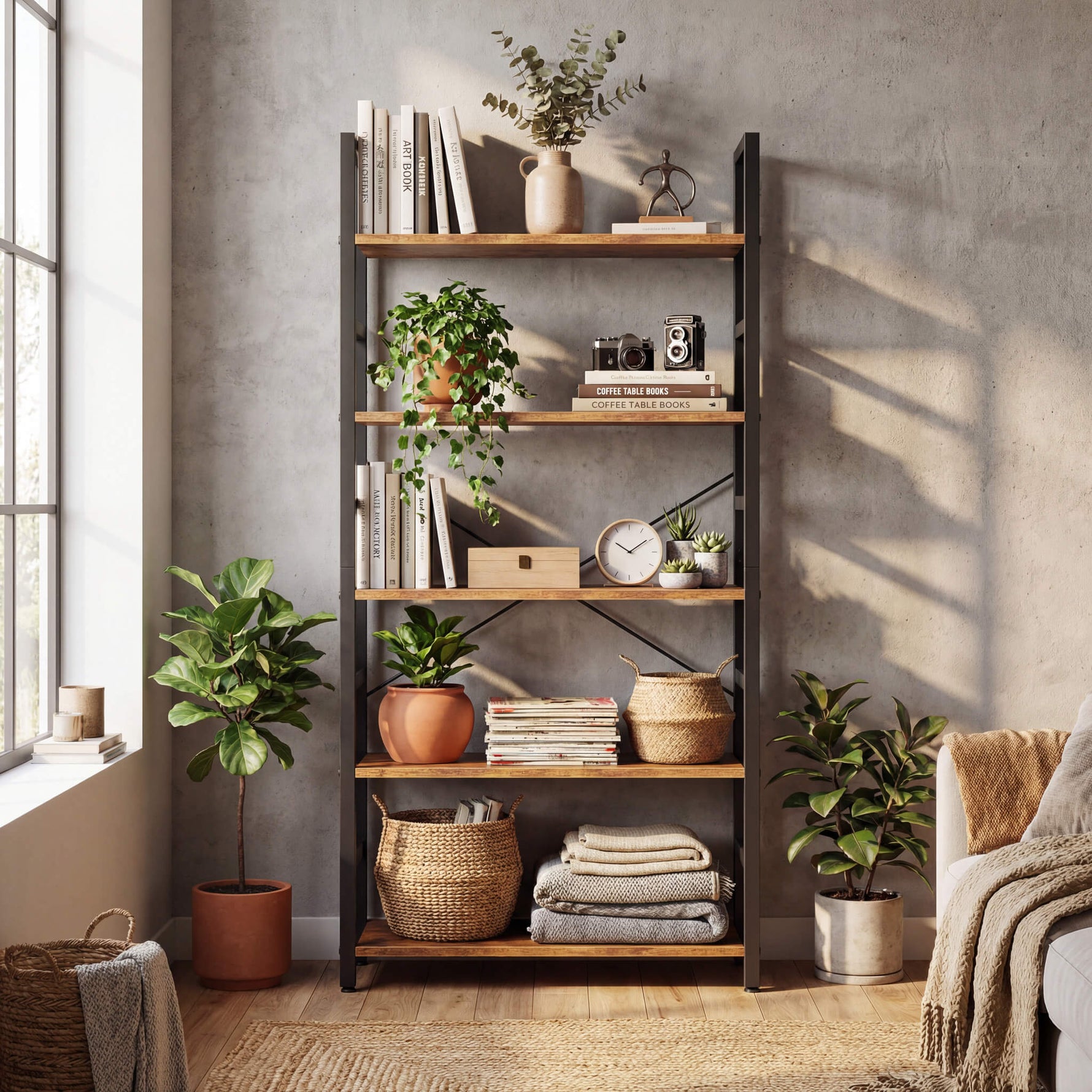 StockMAX Shelf Bookcase for Living Room Bedroom