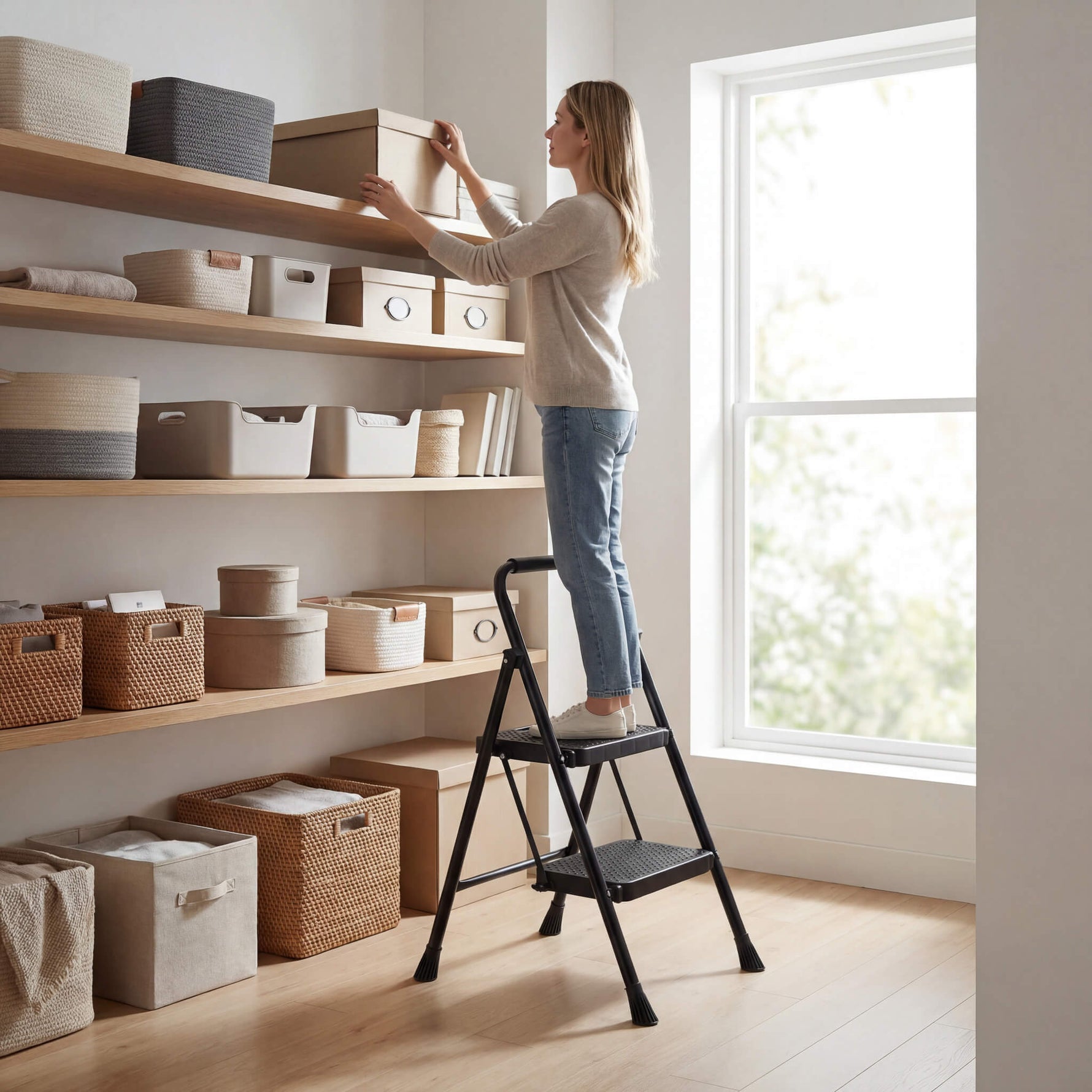 StockMAX Anti-Slip Ladder for Accessing and Storing Items