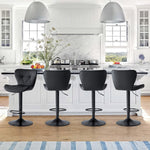 StockMAX Faux Leather Diamond-Quilted Bar Stool-set of 2