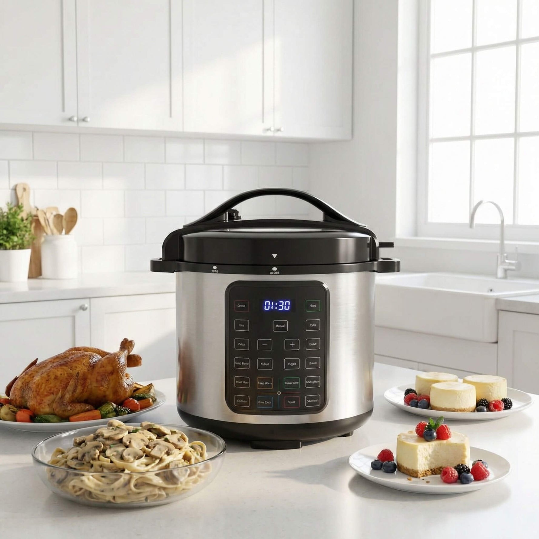 StockMAX 12-in-1 Electric Pressure Cooker with Stainless Steel Pot