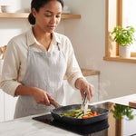 StockMAX Nonstick Cookware Set, Square Frying Pan Set with Wooden Handle