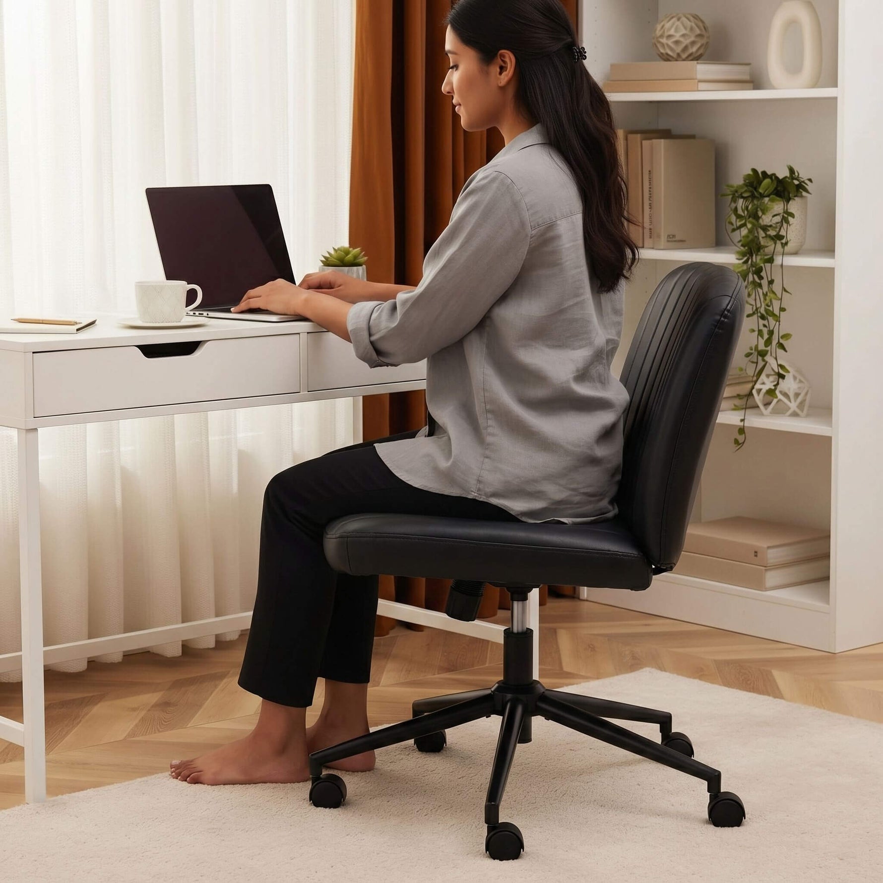 StockMAX Armless Plank Chair, Adjustable, for Bedroom