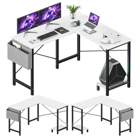 L Shaped Desk Gaming Computer Reversible Corner Table D-L02