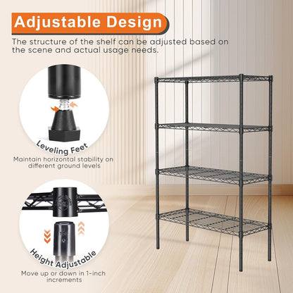 4-Tier Storage Shelving Unit ZWJ-4L