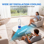 StockMAX Bladeless Tower Fan ，80° Oscillation Quiet Cooling Fan