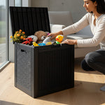 StockMAX 31 Gallon Resin Deck Box, Lockable Patio Storage Box