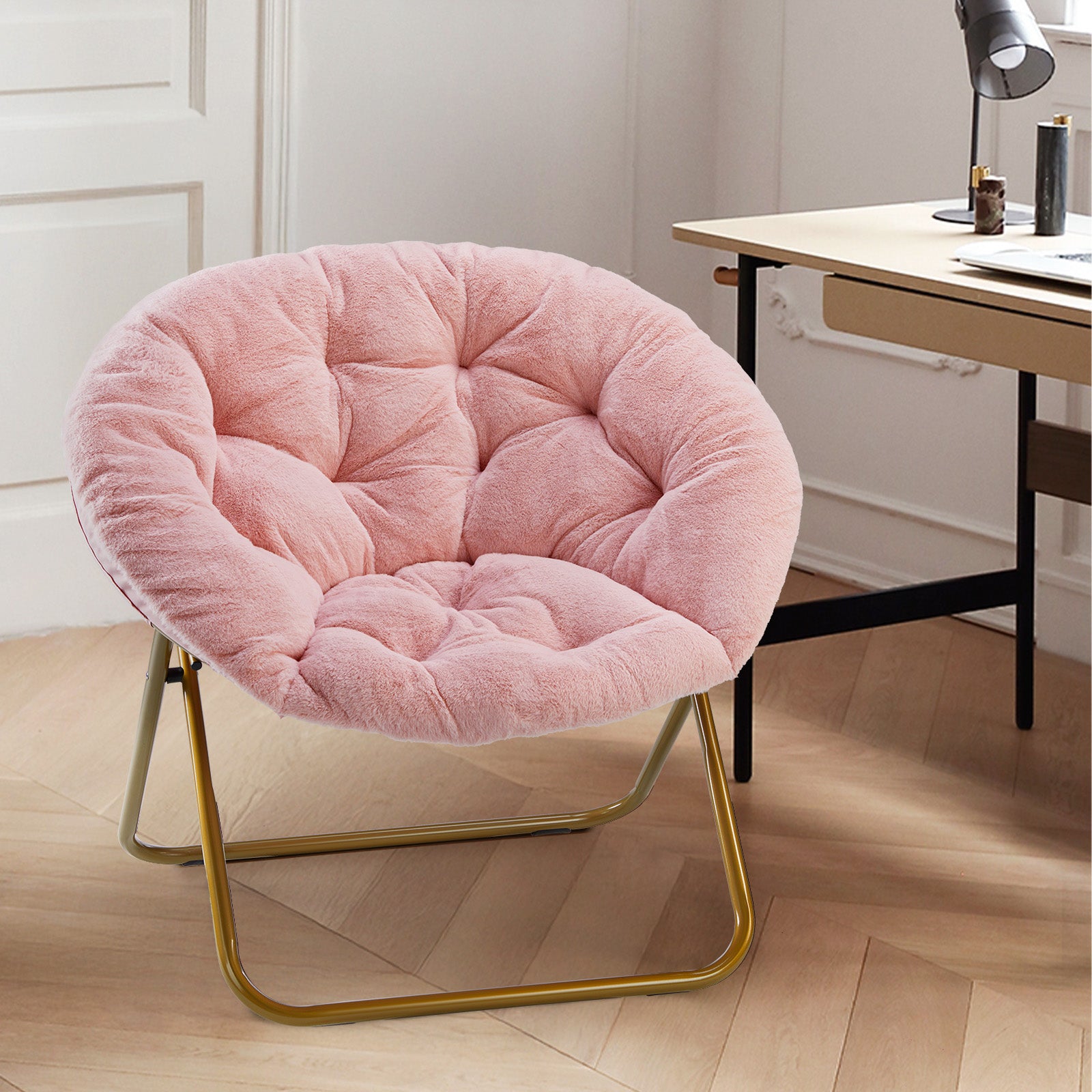 StockMAX Foldable Saucer Moon Chair for Living Room