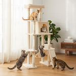 StockMAX 63 Inch Plush Cat Tree Tower for Indoor Cats