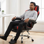 StockMAX Gaming Chair with Footrest Upholstered Armrests for Home Office