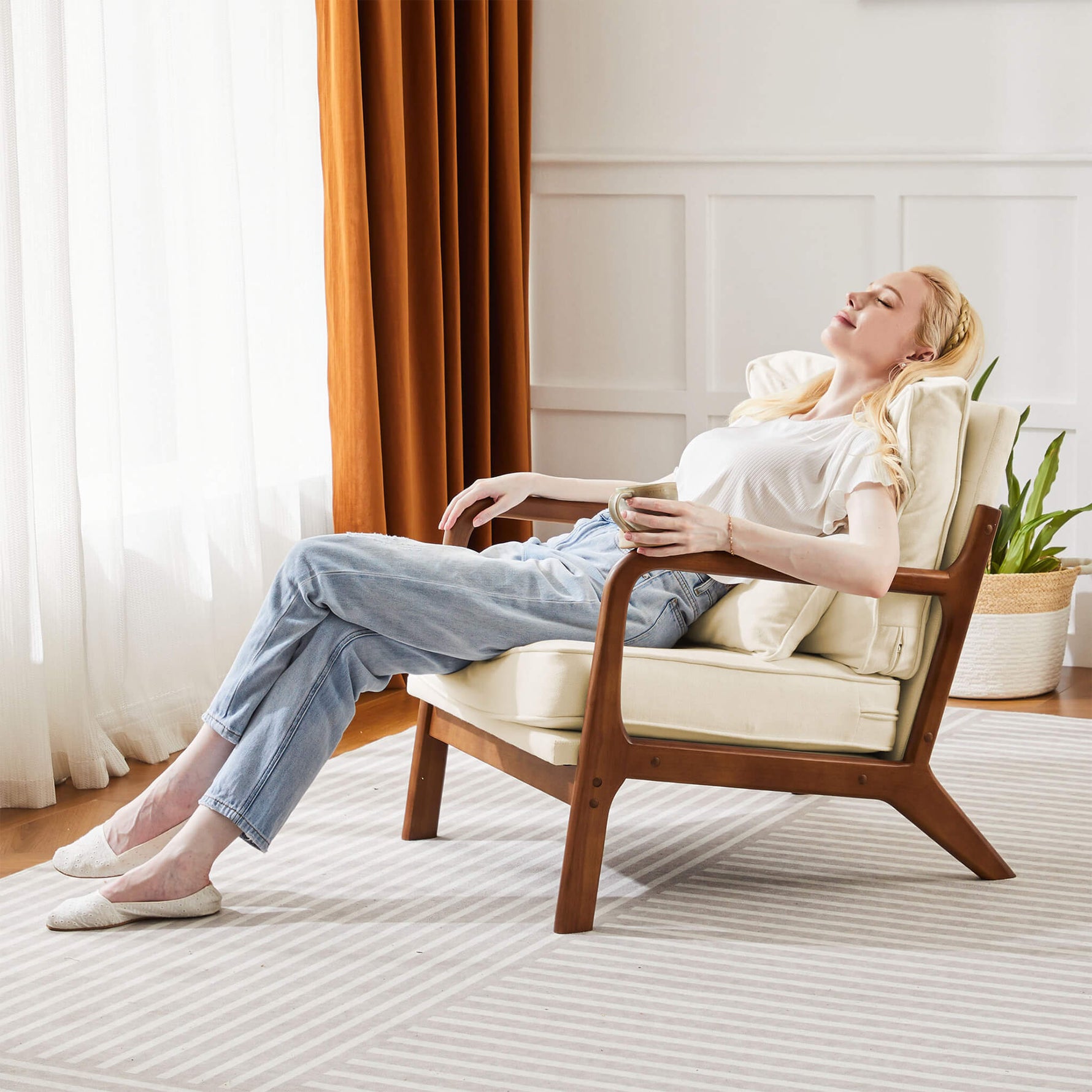 StockMAX Mid Century Modern Recliner for Living Room