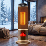 StockMAX HaloFlame Electric Fireplace Tower Heater