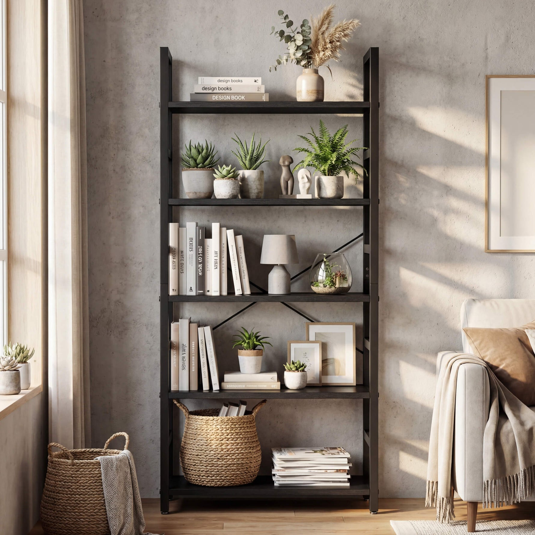 StockMAX Shelf Bookcase for Living Room Bedroom