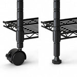 StockMAX Heavy Duty Rolling Wire Storage Shelves for Kitchen/Pantry/Basement