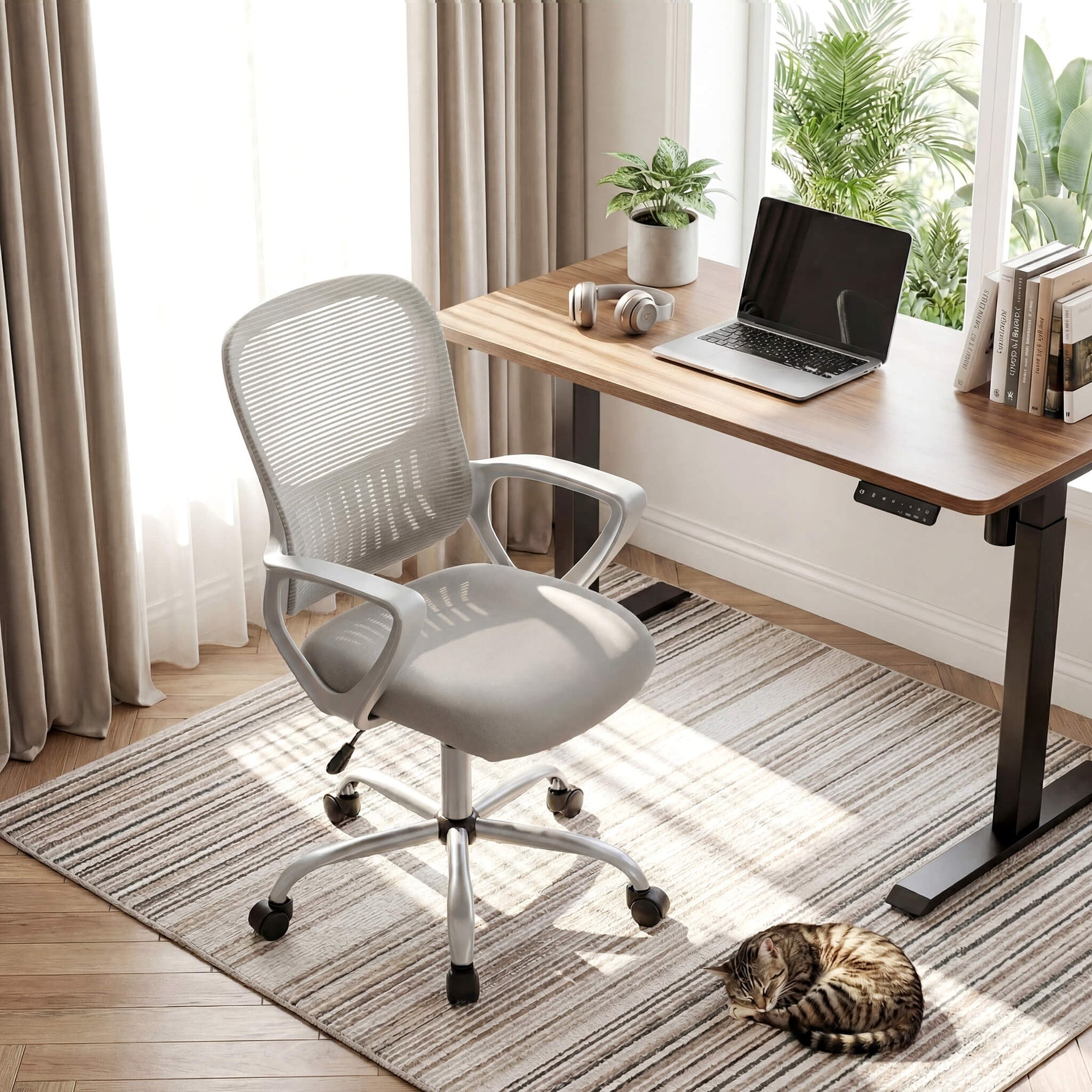 StockMAX Office Chair with Lumbar Support and Armrests