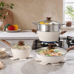StockMAX 17-Piece Non-Stick Cookware Set with Detachable Handles