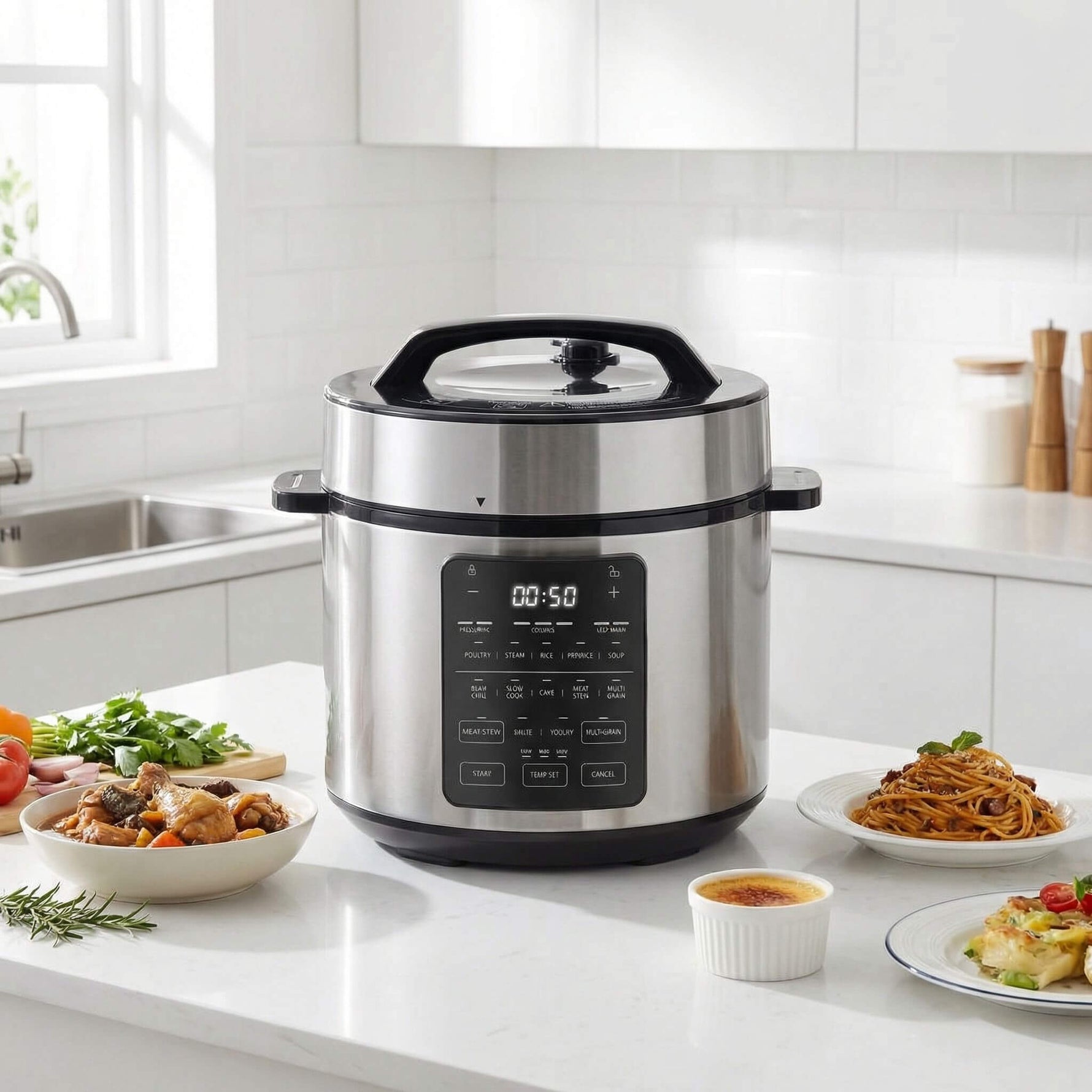 StockMAX 12-in-1 Electric Pressure Cooker with Stainless Steel Pot