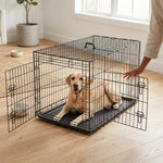 StockMAX Dog Crate Double Door with Divider Foldable Indoor/Outdoor