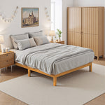 StockMAX Minimalist Solid Wood Bed Frame for Bedroom