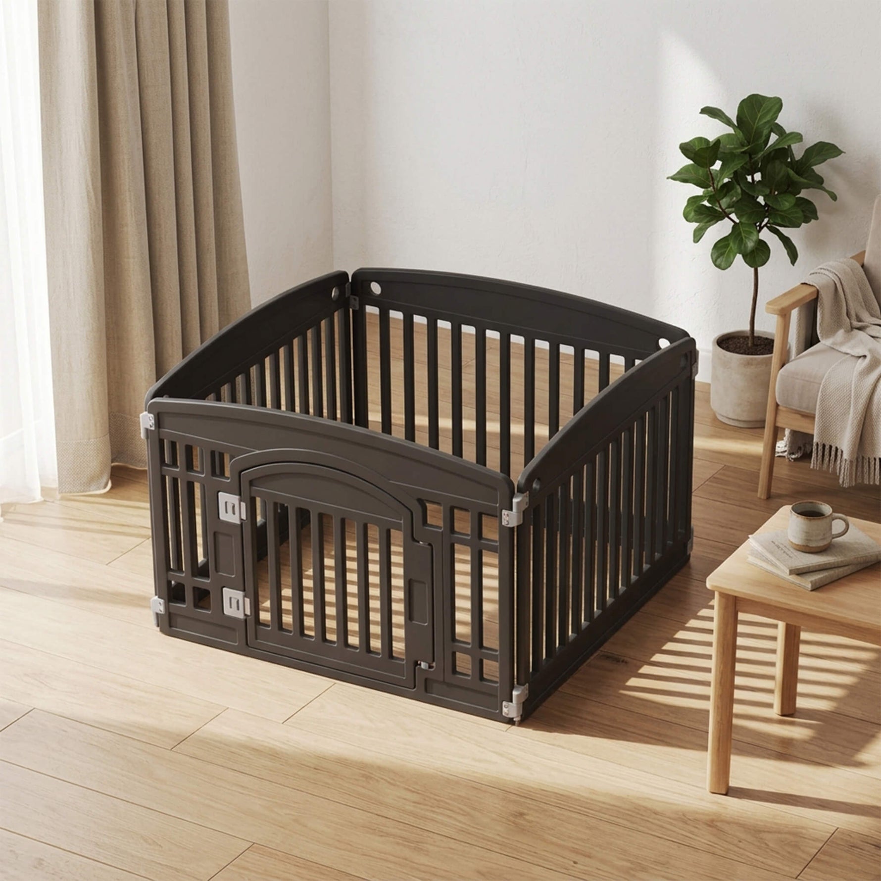 StockMAX Plastic Dog Playpen with Door, Puppy Fence