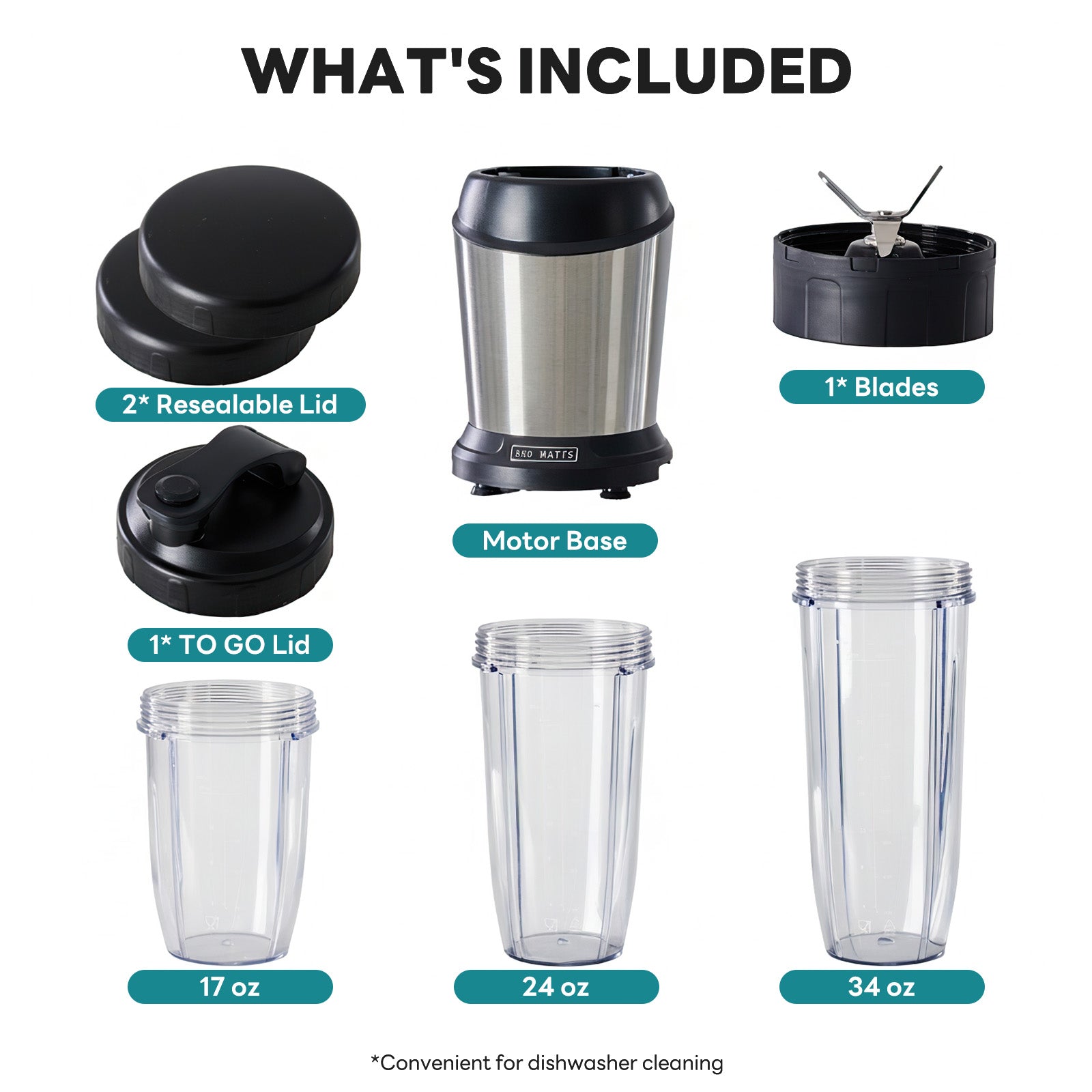 StockMAX Personal Blender With Travel Cups