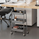 StockMAX 3-Tier Rolling Storage Cart with Lockable Wheels