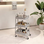 StockMAX 3-Tier Rolling Storage Cart with Lockable Wheels