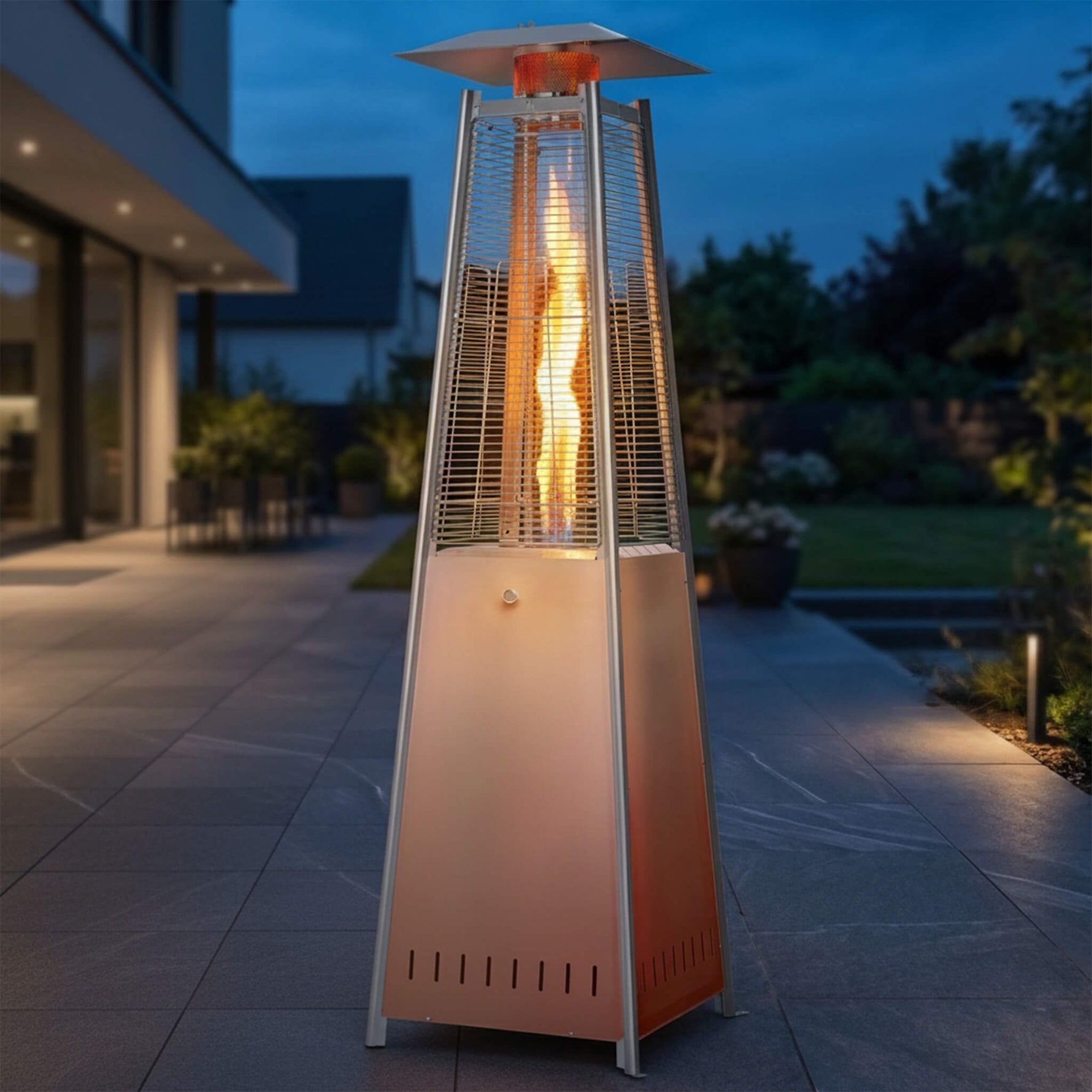 StockMAX 48,000 BTU Pyramid Propane Gas Patio Heater with LED Light