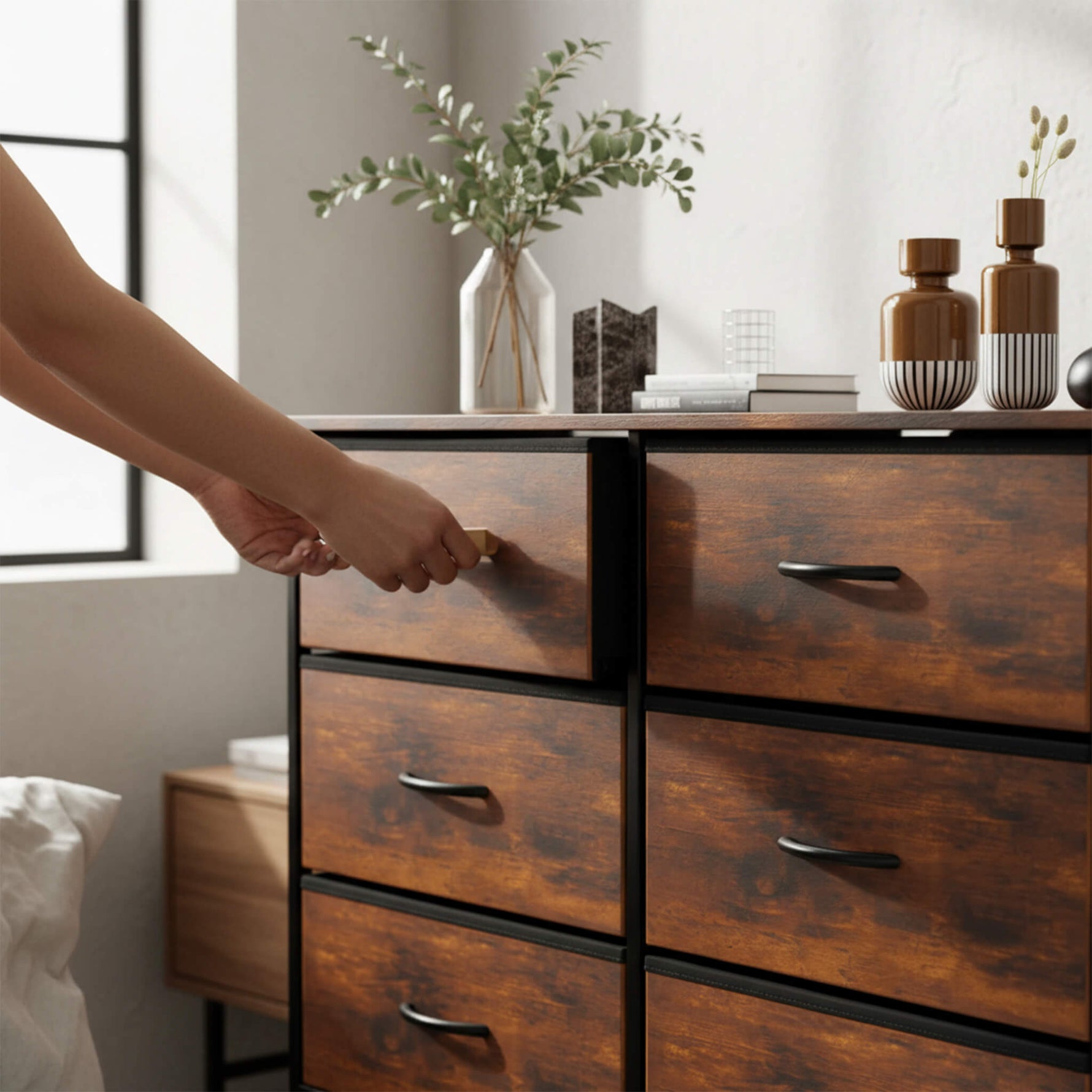 StockMAX TV Stand with Wide Drawers for Bedroom