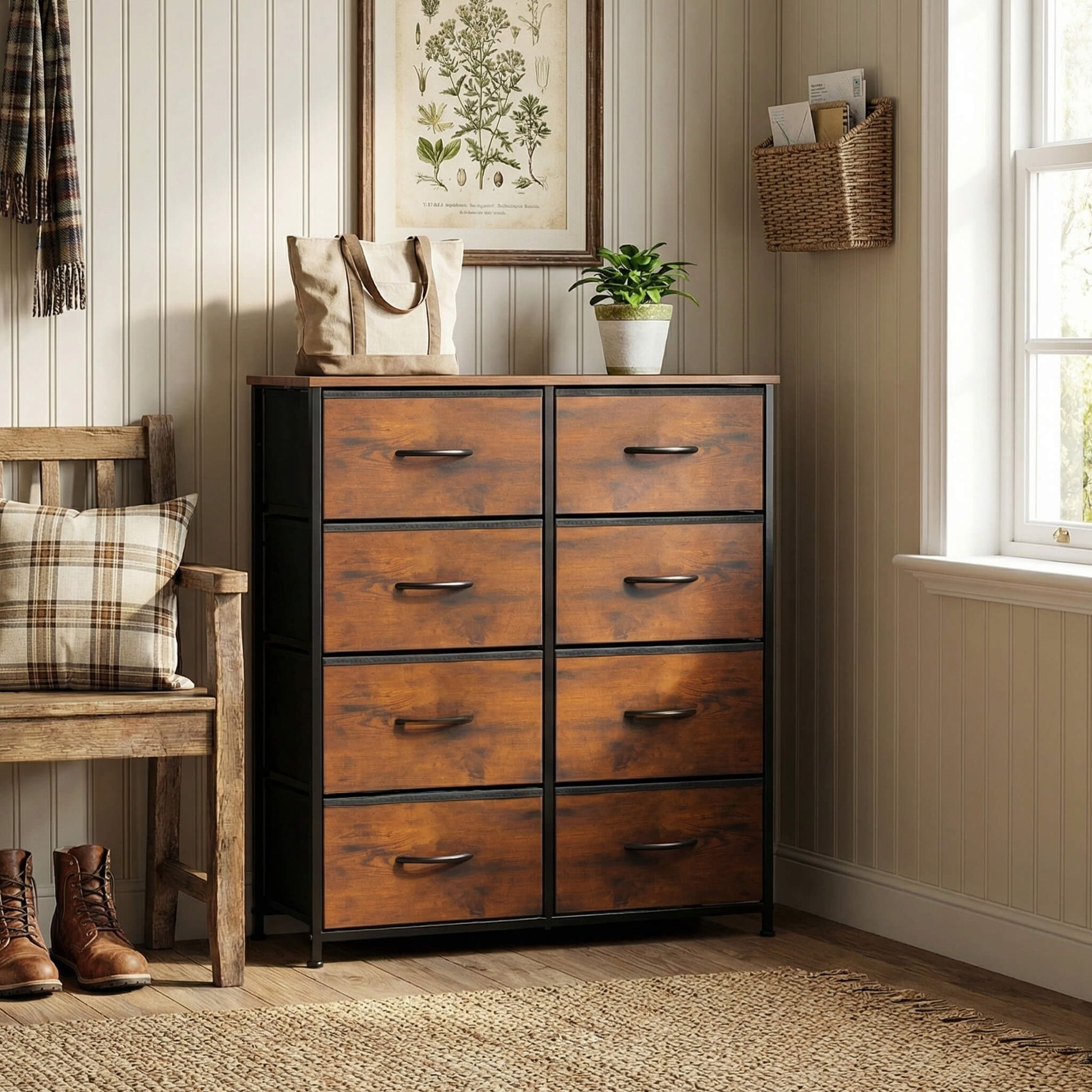 StockMAX High Dresser Fabric Storage Tower 8 Fabric Drawer