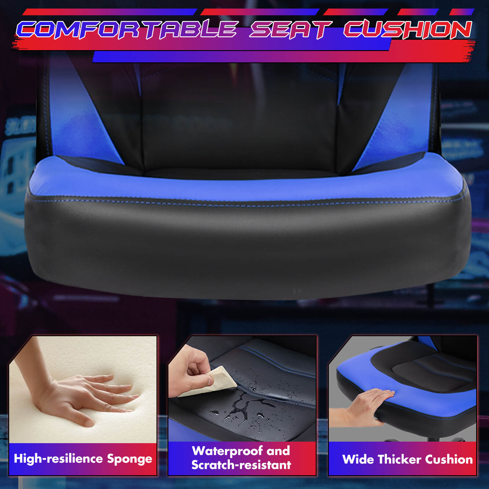 StockMAX Leather Gaming Chair Height Adjustable For Playroom