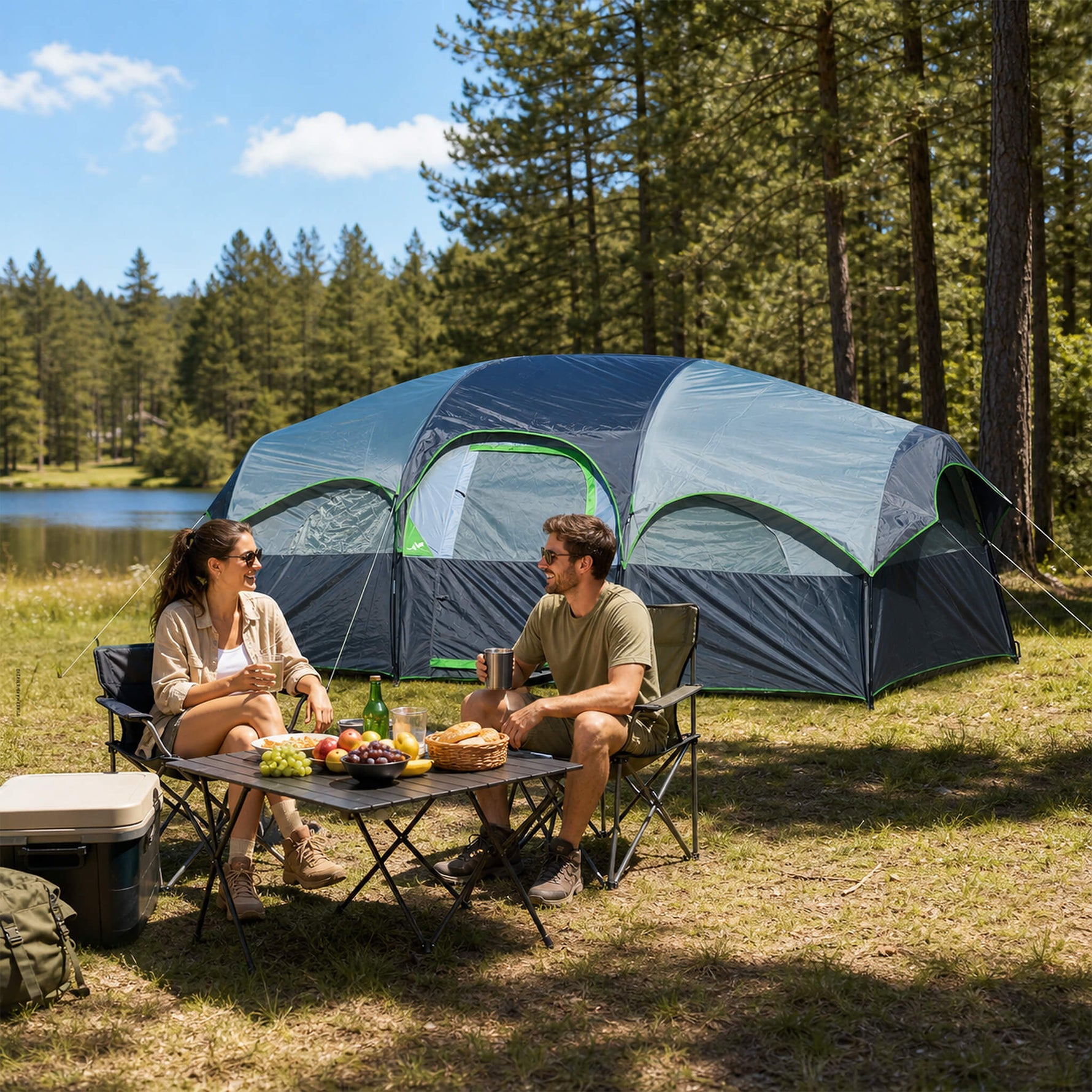 StockMAX 8‑Person Family Camping Tent for Outdoor Camping