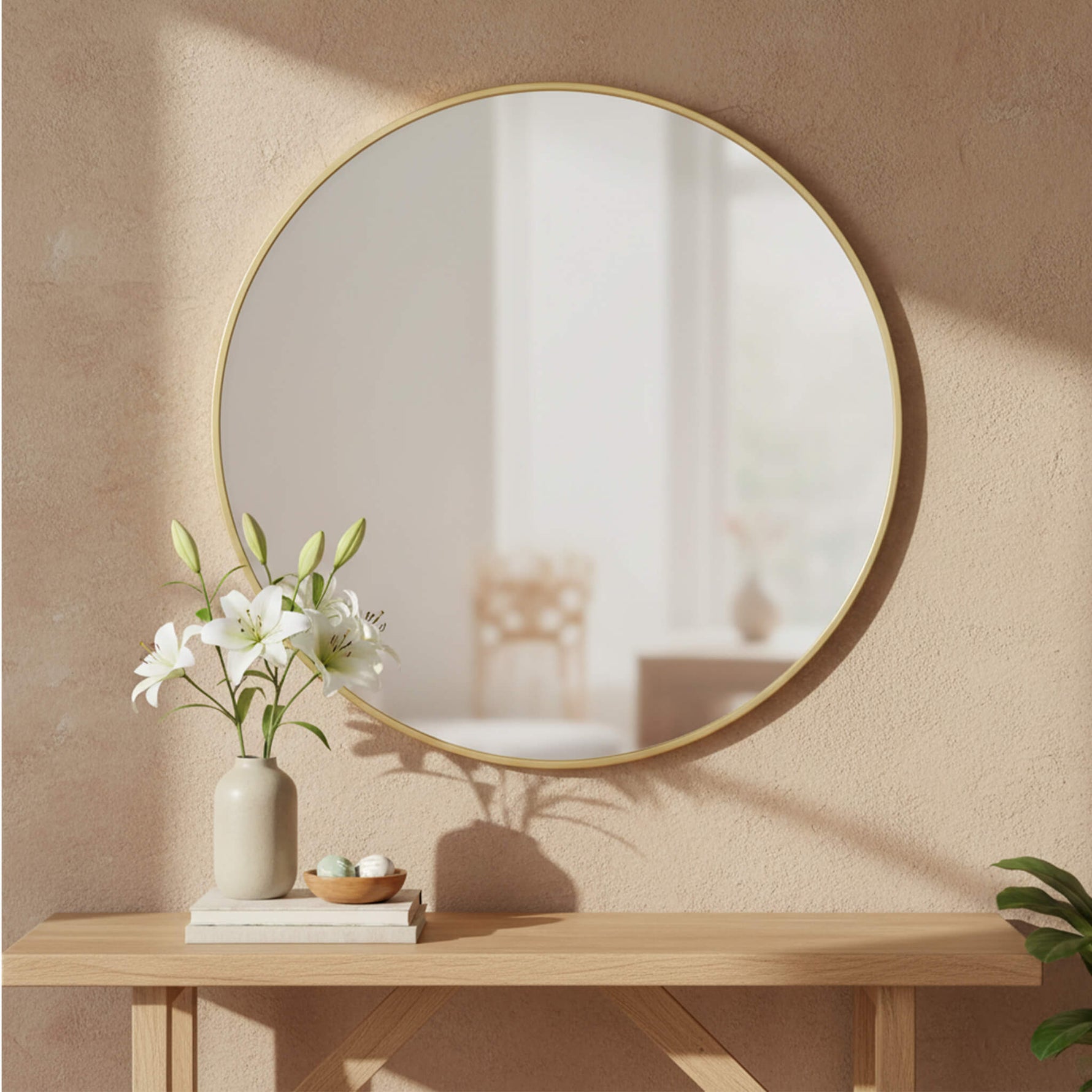 StockMAX Elegant Round Wall Mirror for Home