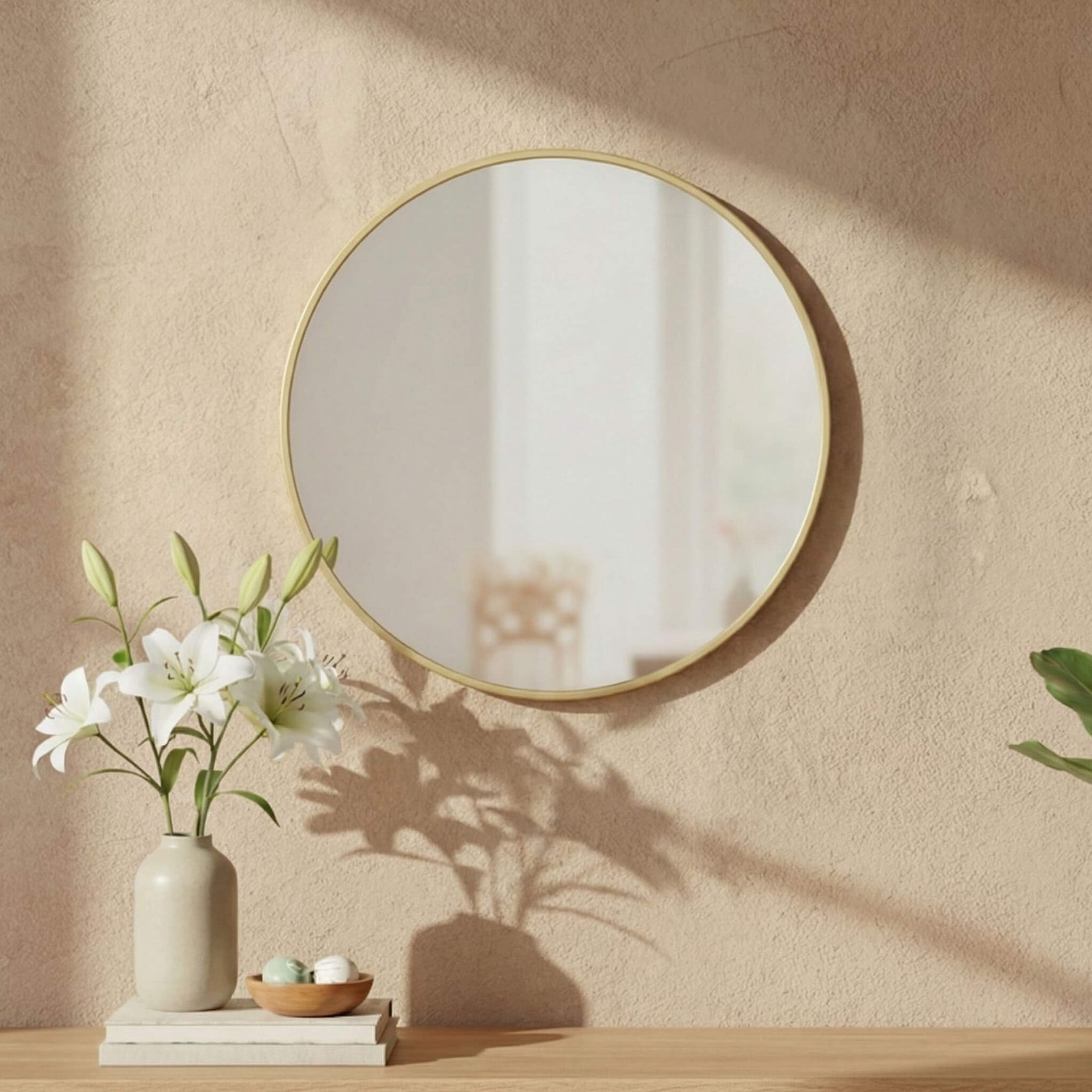StockMAX Elegant Round Wall Mirror for Home
