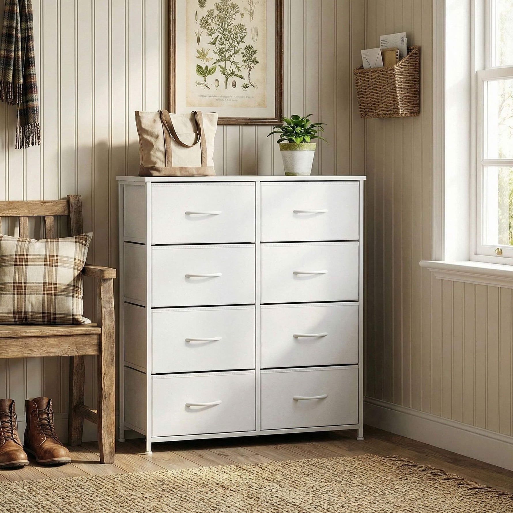 StockMAX High Dresser Fabric Storage Tower 8 Fabric Drawer