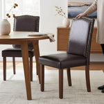StockMAX Wooden Dining Chair with Leather Cushion for Dining Room