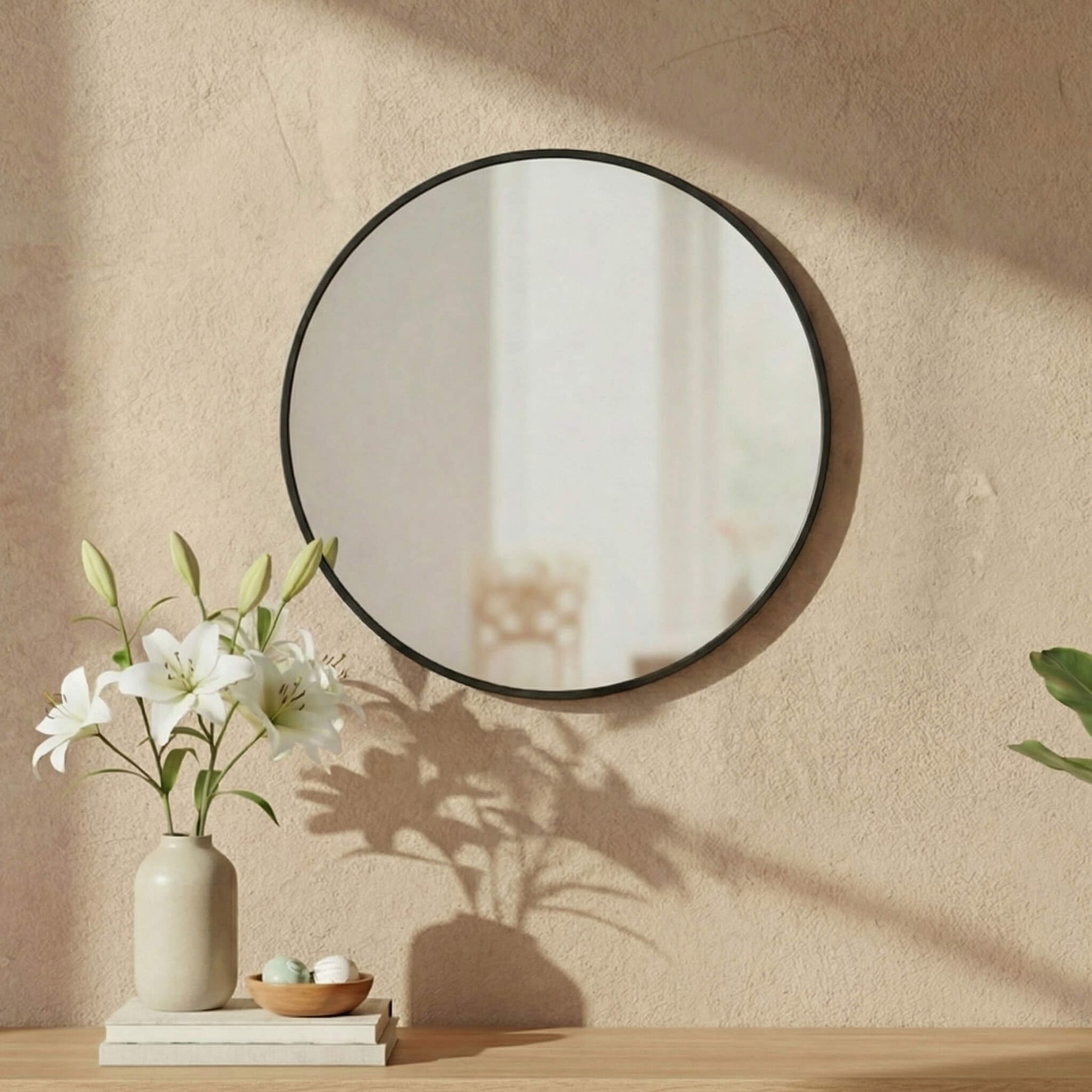 StockMAX Elegant Round Wall Mirror for Home