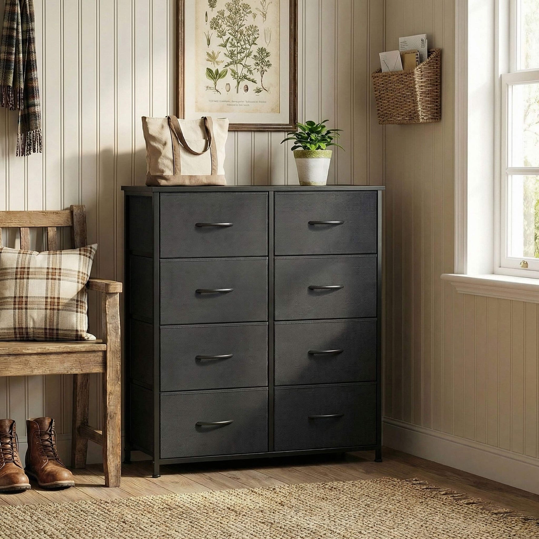 StockMAX High Dresser Fabric Storage Tower 8 Fabric Drawer