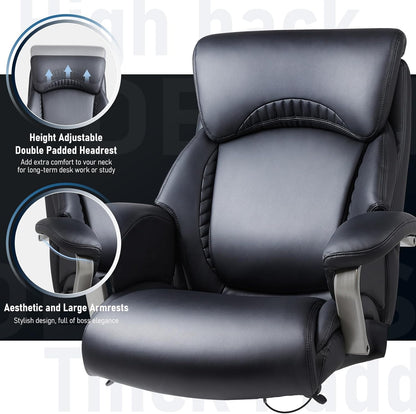 Leather Executive Office Chair- High Back Home Computer Desk Chair 5207