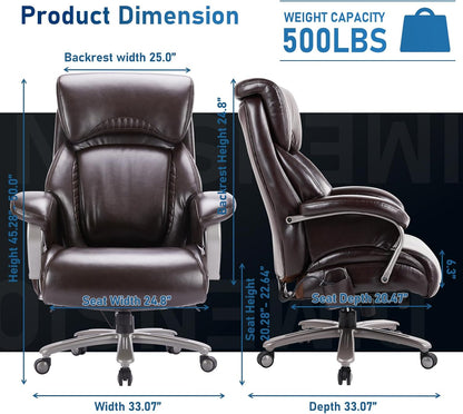 Leather Executive Office Chair- High Back Home Computer Desk Chair 5207