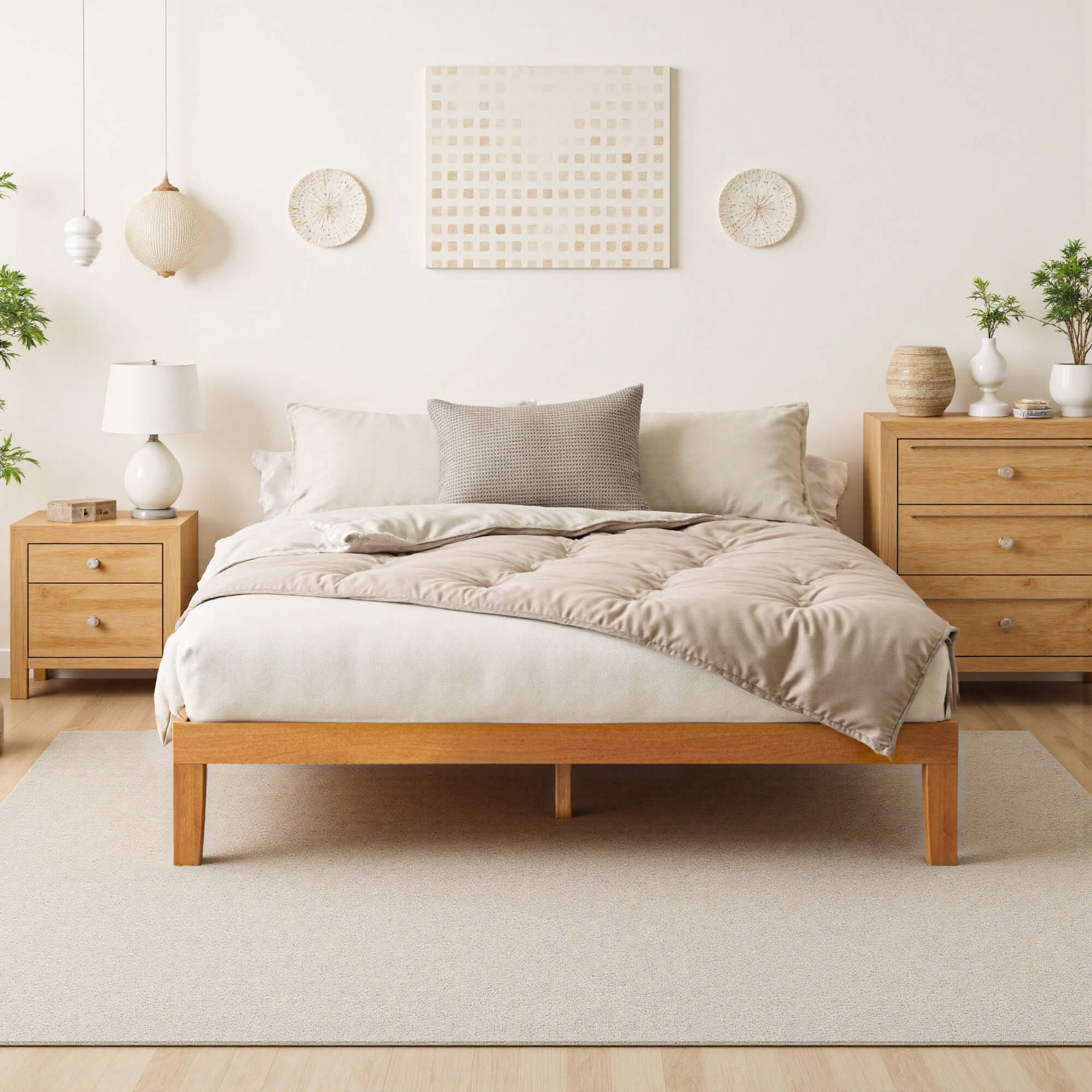 StockMAX Minimalist Solid Wood Bed Frame for Bedroom