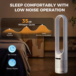 StockMAX Bladeless Tower Fan ，80° Oscillation Quiet Cooling Fan