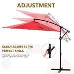 StockMAX 10ft Cantilever Patio Umbrella with Crank Lift Mechanism for Garden, Backyard, Poolside