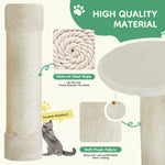StockMAX 44" Muti-functional Cat Tree Tower with Sisal Scratcing Post and Condo